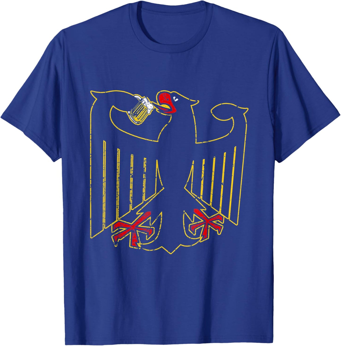 German Eagle Drinks Beer Funny Germany Coat Of Arms T-Shirt - T-Shirt | Royal