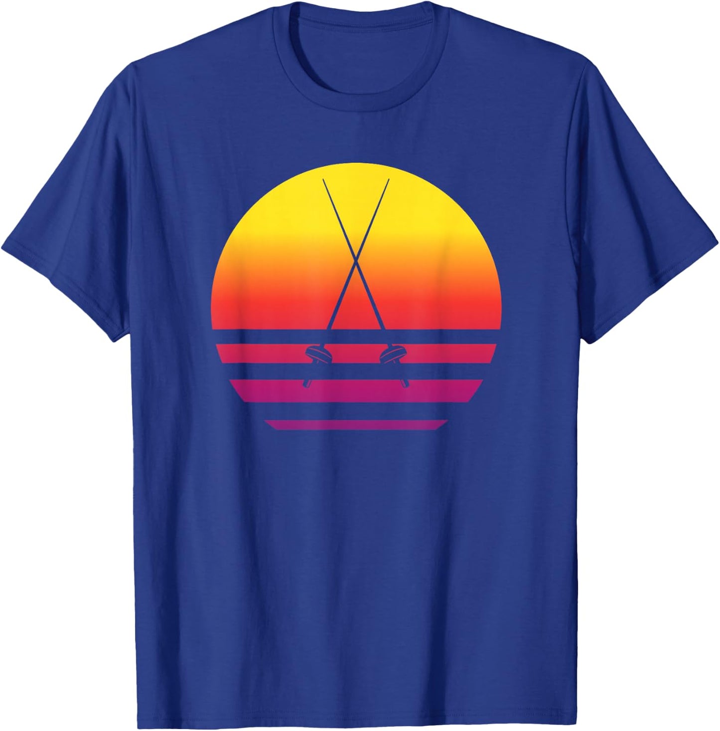 Fencing Retro Style Vintage T-Shirt - T-Shirt | Royal