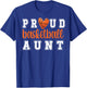 Proud Basketball Aunt | Aunt Of A Basketball Player Auntie T-Shirt - T-Shirt | Royal
