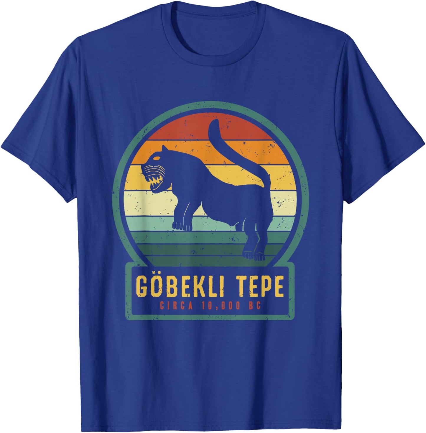 Gobekli Tepe Lion - Large Cat Ancient Megalithic Structure T-Shirt - T-Shirt | Royal