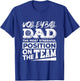 Volleyball Player Dad Shirt Men Volleyball Lover Fathers Day T-Shirt - T-Shirt | Royal