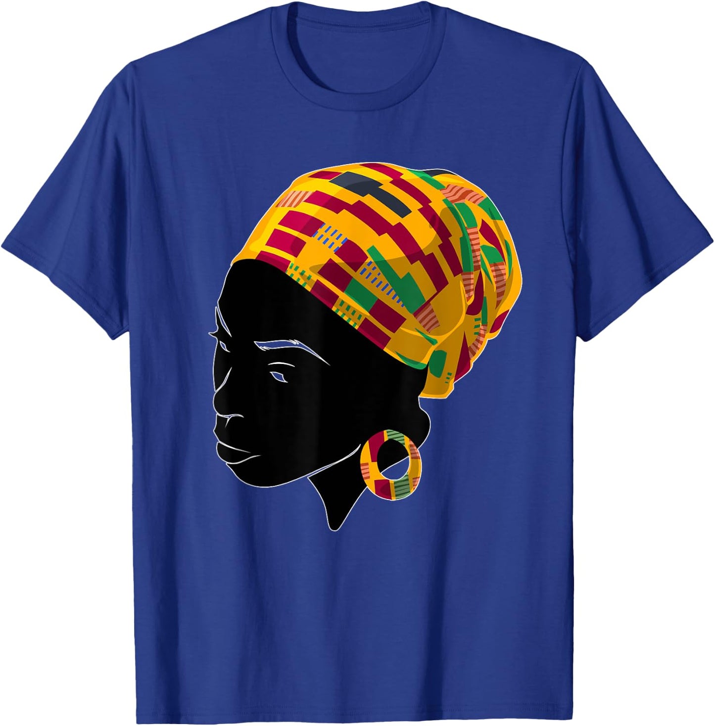 Funny Kente Cloth Head Wrap Gift African American Women T-Shirt - T-Shirt | Royal