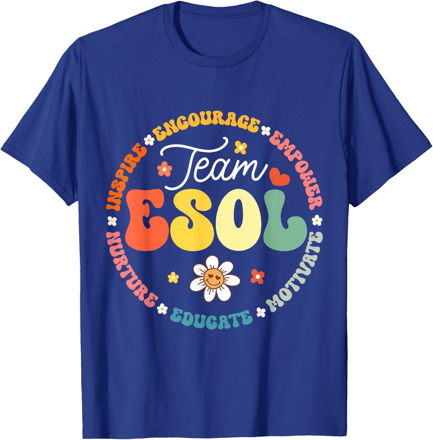 Team ESOL Teachers and Students Back To School Squad T-Shirt - T-Shirt | Royal