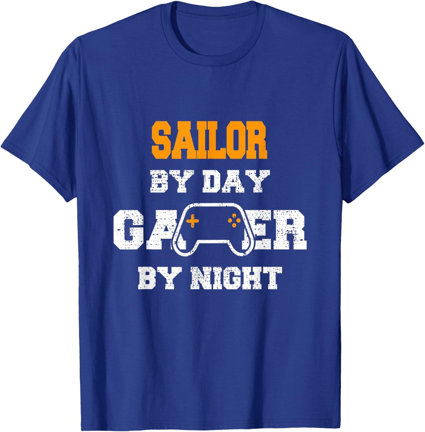 Sailor By Day Gamer By Night Gaming T-Shirt - T-Shirt | Royal