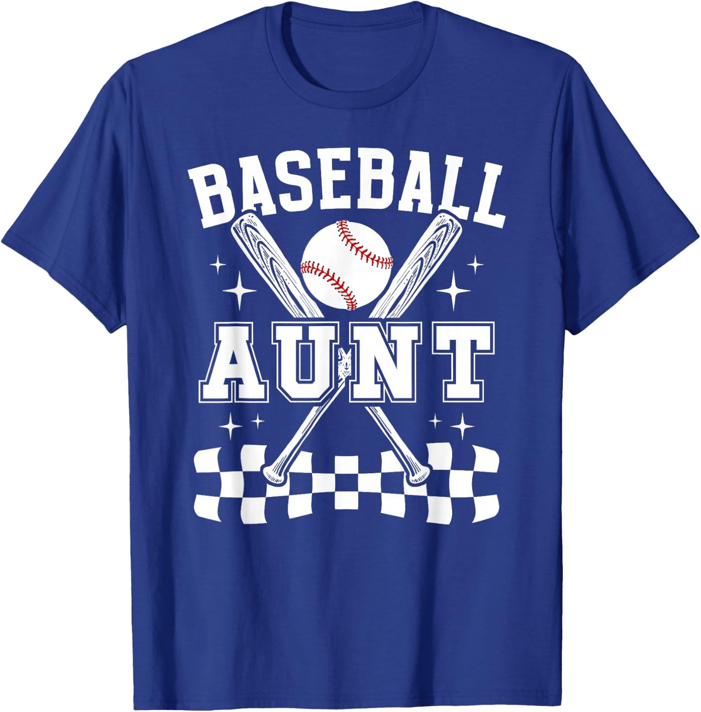Baseball Aunt Of A Baseball Player Auntie T-Shirt - T-Shirt | Royal