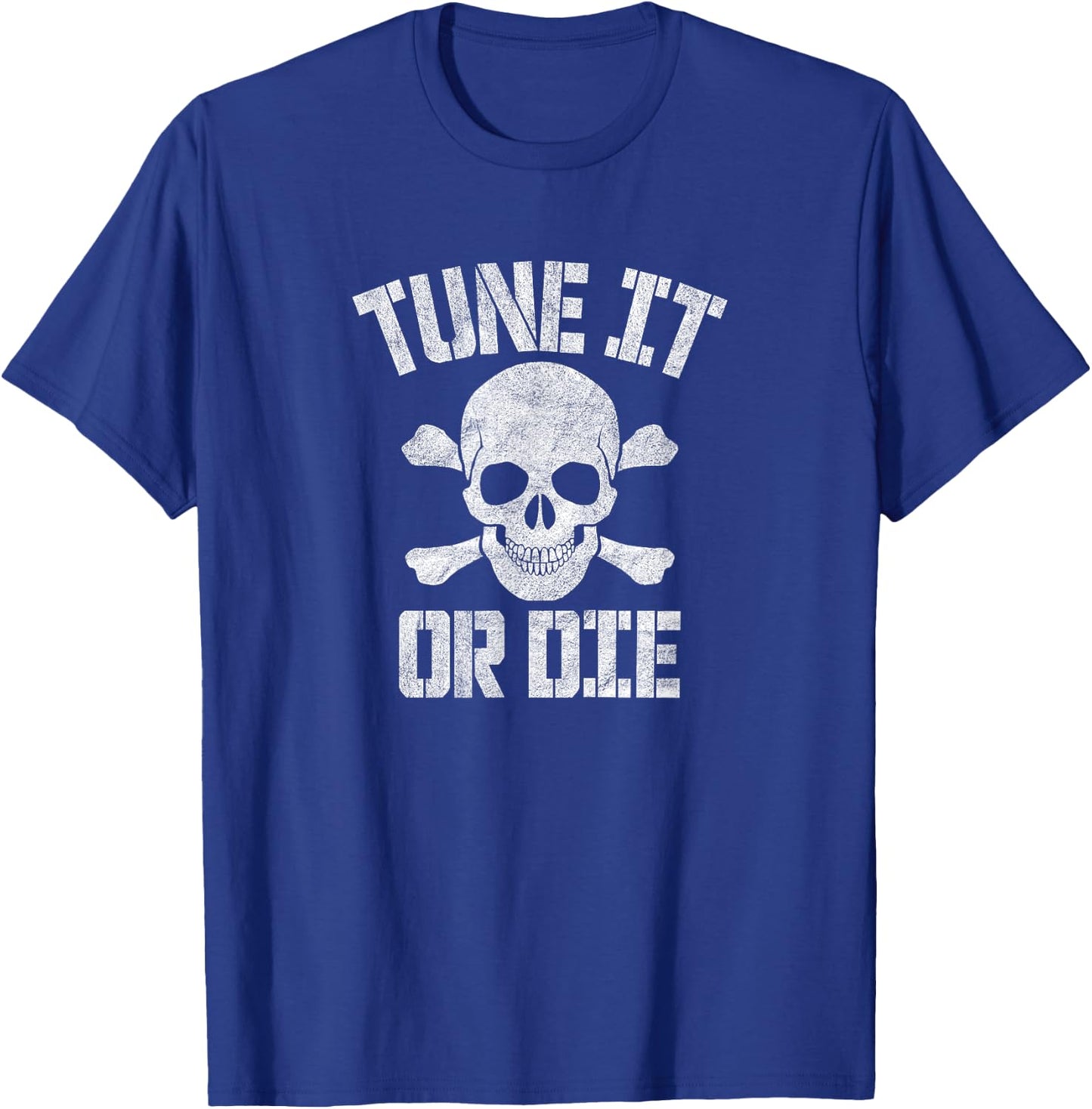 TUNE IT OR DIE - retro vintage rock & roll guitar bass T-Shirt - T-Shirt | Royal