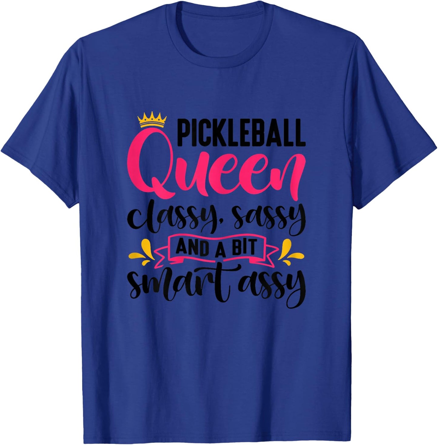 Funny Pickleball Queen Graphic Pickleball Player T-Shirt - T-Shirt | Royal