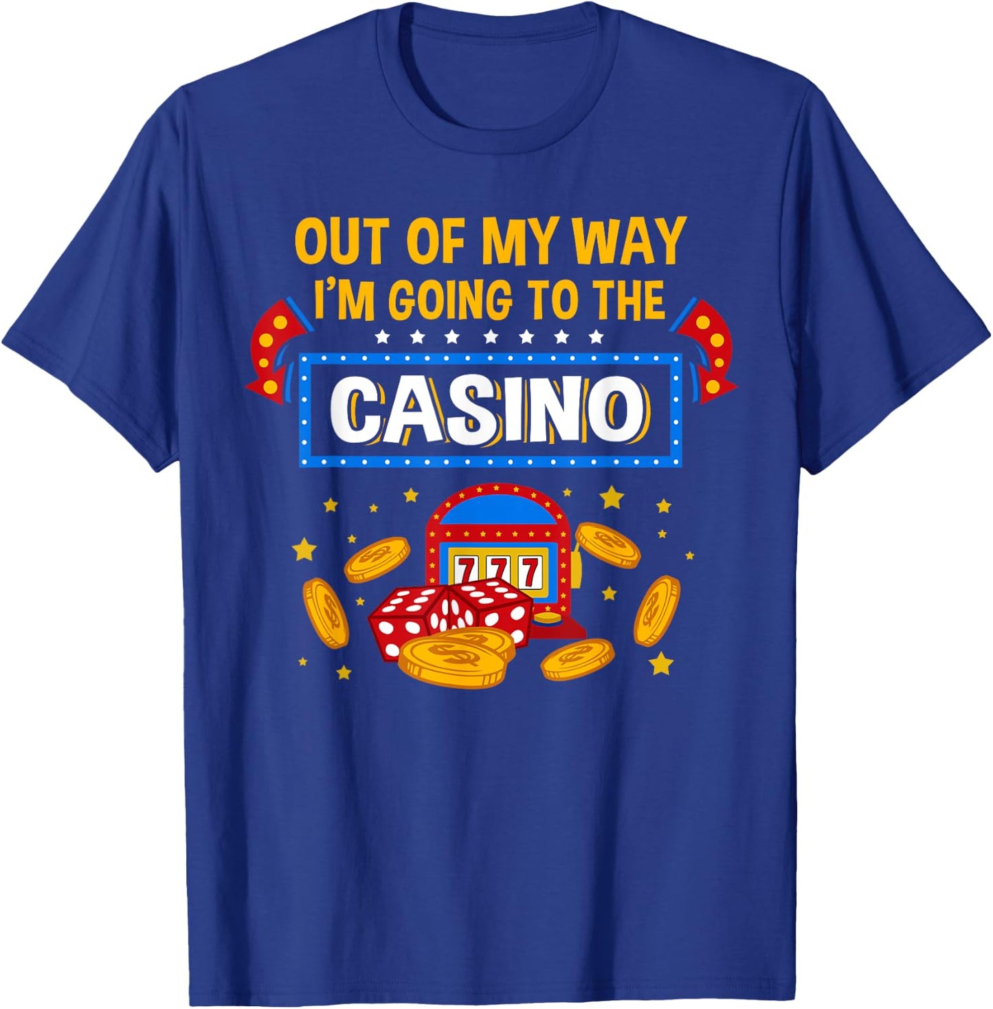 Funny Casino Design Women Casino Gambler Gambling T-Shirt - T-Shirt | Royal