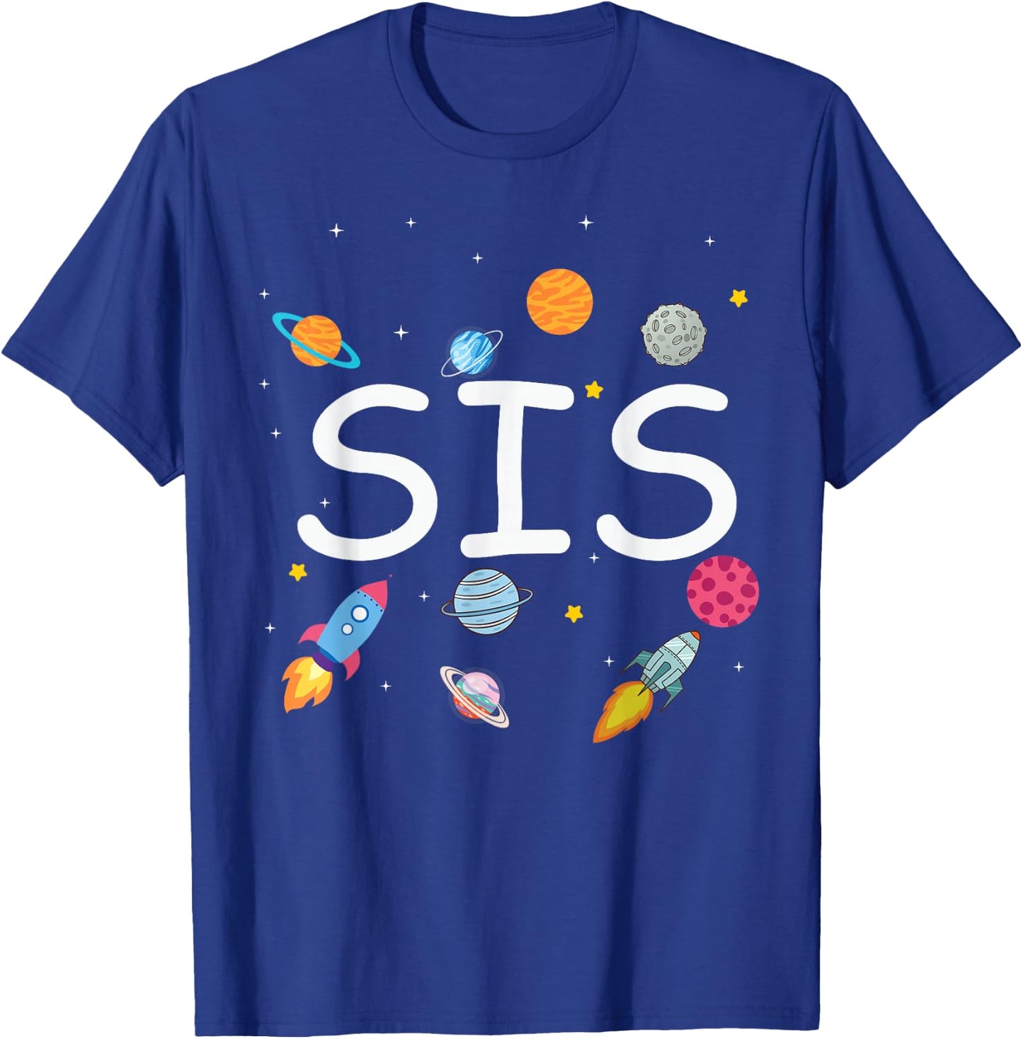 Sister Outer Space Birthday Party Family Boys Girls T-Shirt - T-Shirt | Royal