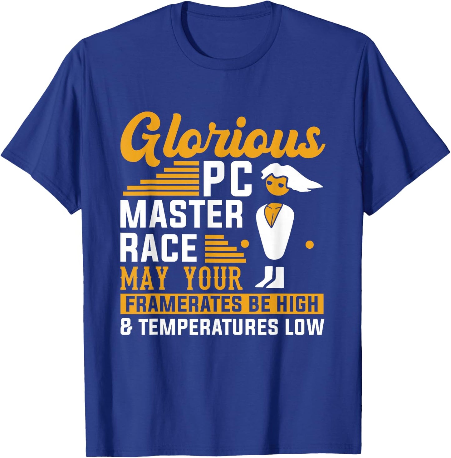 PC Computer Master Race CPU Framerate High Gaming Gift Gamer T-Shirt - T-Shirt | Royal