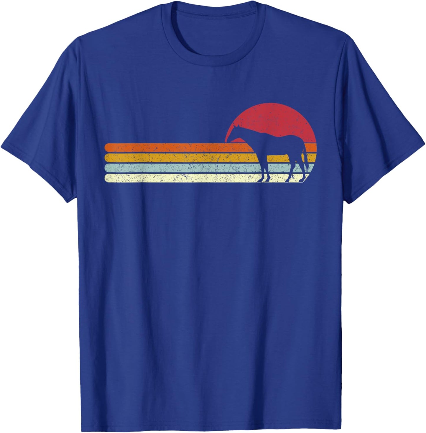Sunset | Horse Riding Funny Horses T-Shirt - T-Shirt | Royal