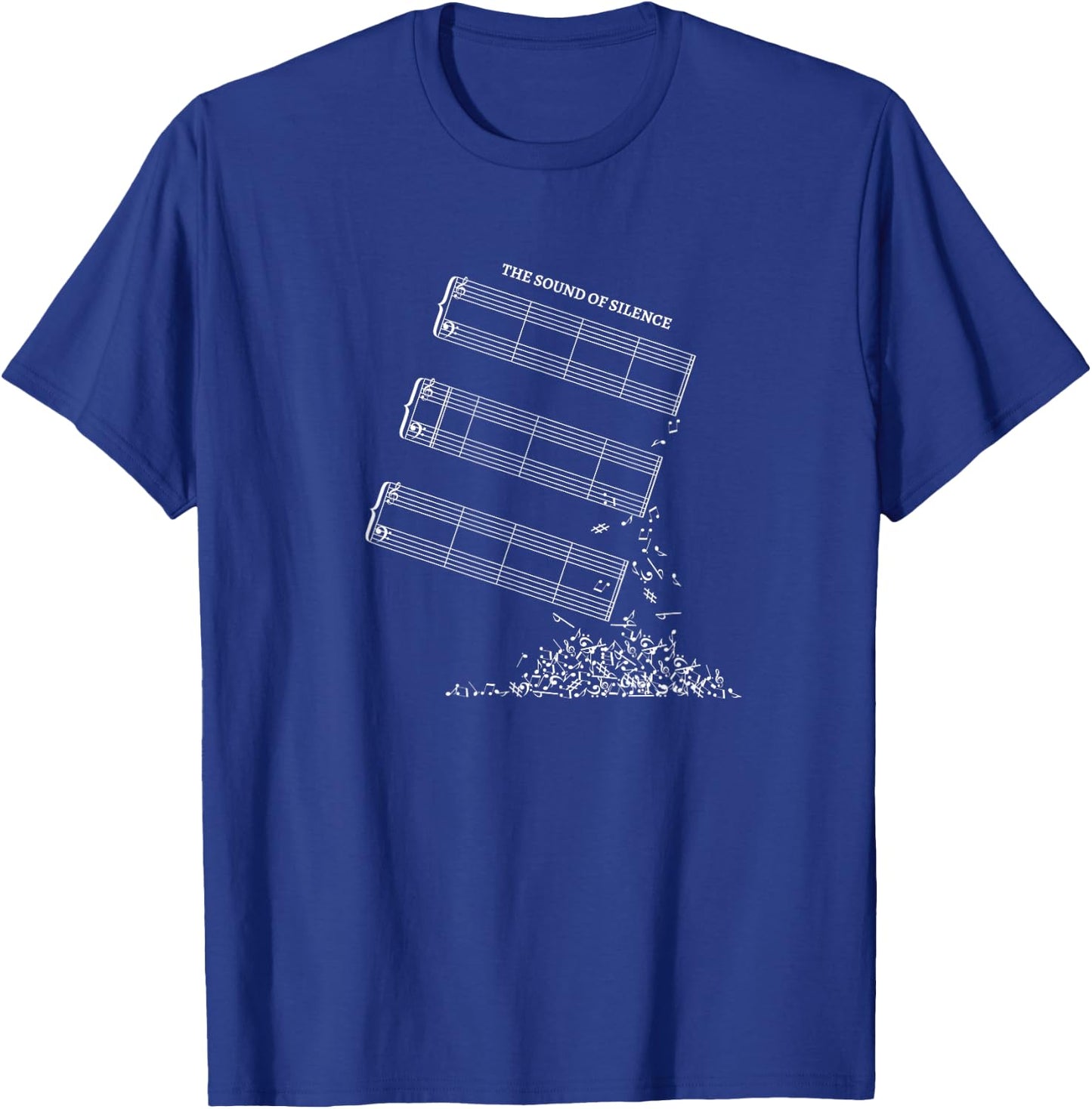 Music Sheet without Sheet Music - The Sound of Silence T-Shirt - T-Shirt | Royal