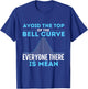 Avoid The Top of The Bell Curve - Data Scientist Statistics Small T-Shirt - T-Shirt | Royal
