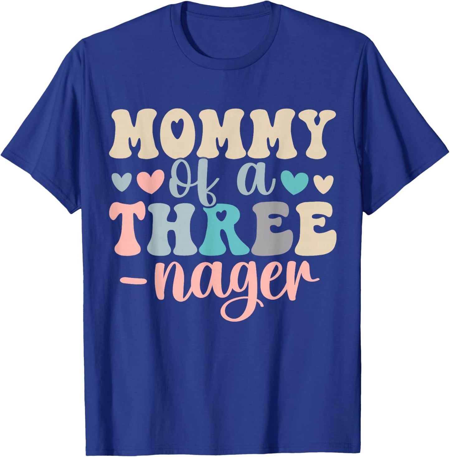 Mommy of A Threenager 3rd Birthday Matching Family Boho T-Shirt - T-Shirt | Royal