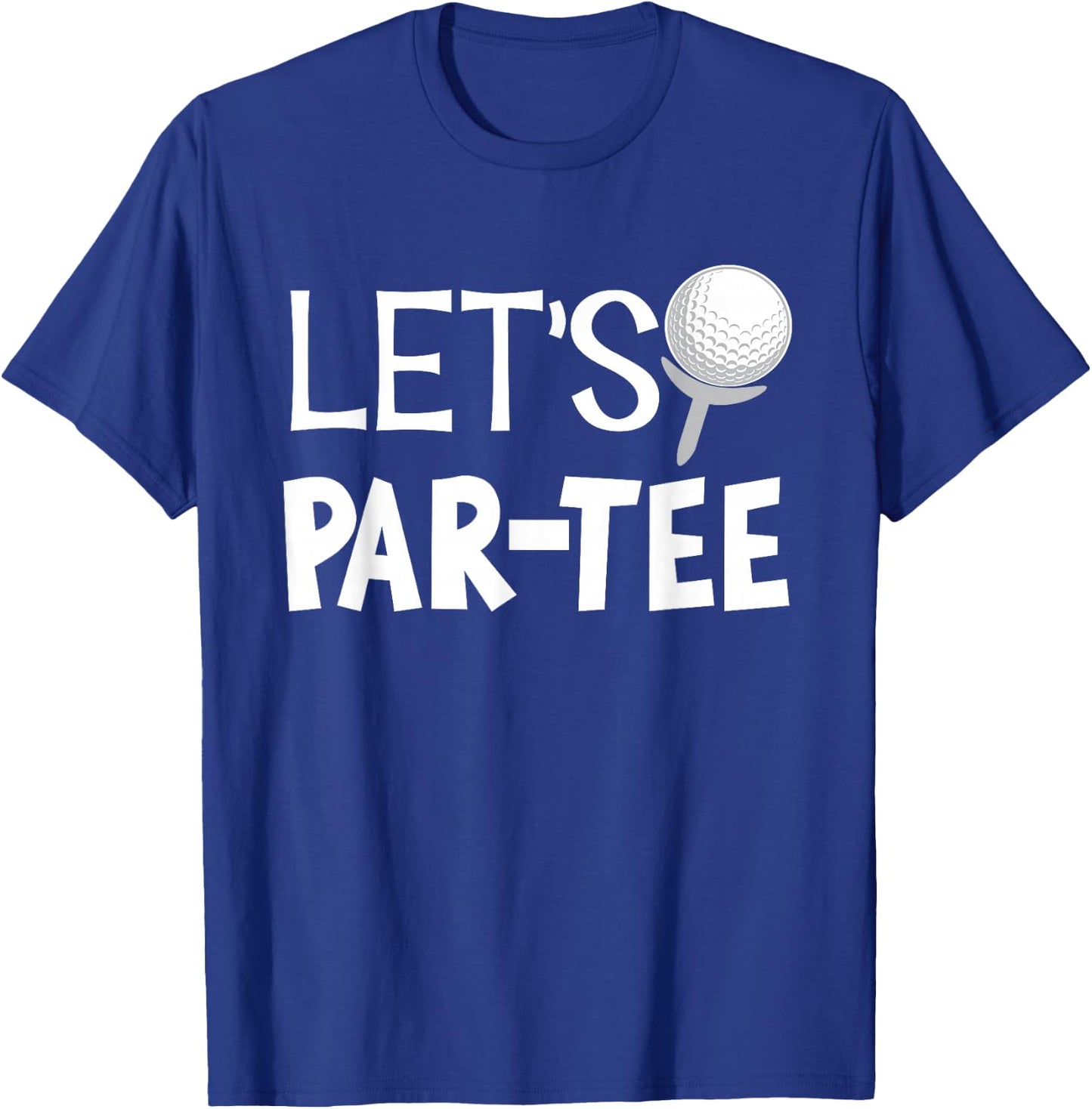 Let's Par Funny Golf Gifts -Adults Black Modern Golf T-Shirt - T-Shirt | Royal