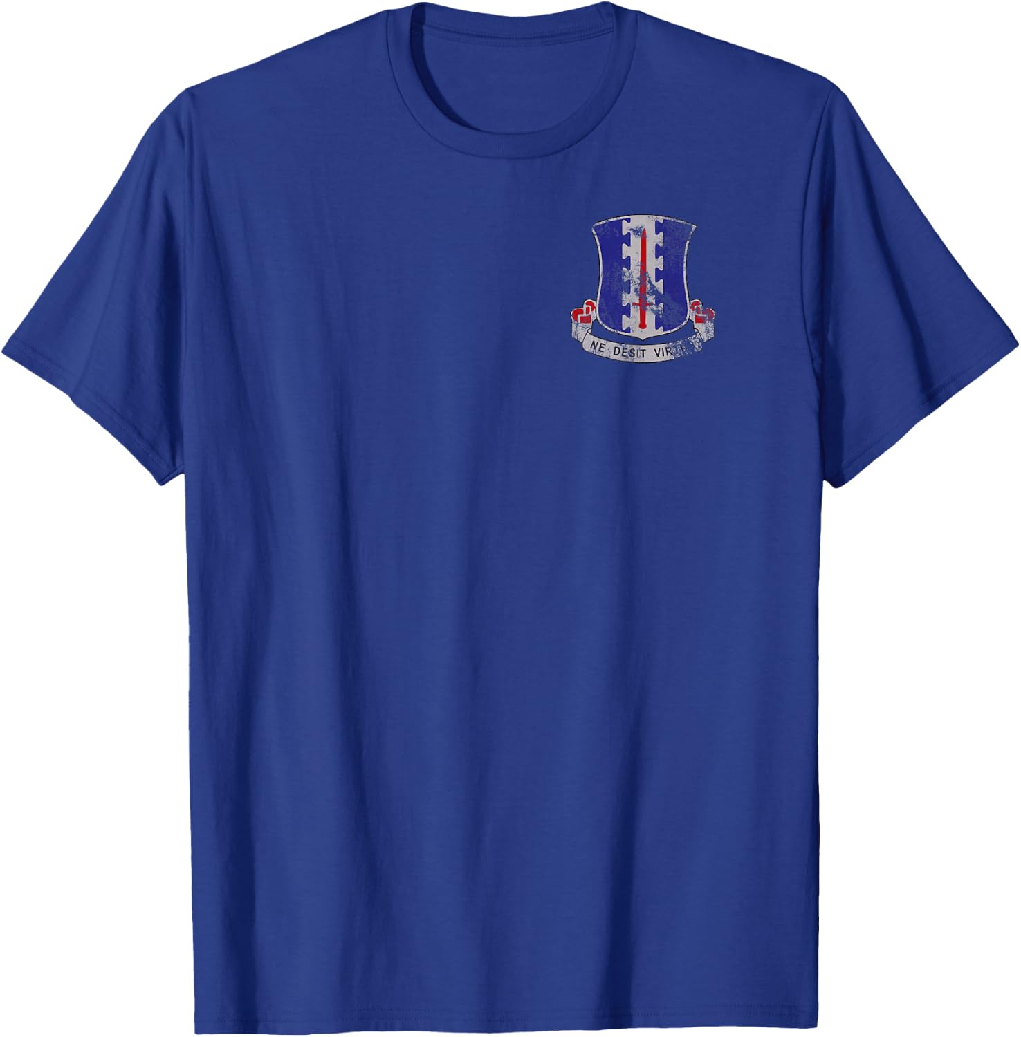 101st Airborne - 187th Regiment DUI - Rakkasans Distressed T-Shirt - T-Shirt | Royal