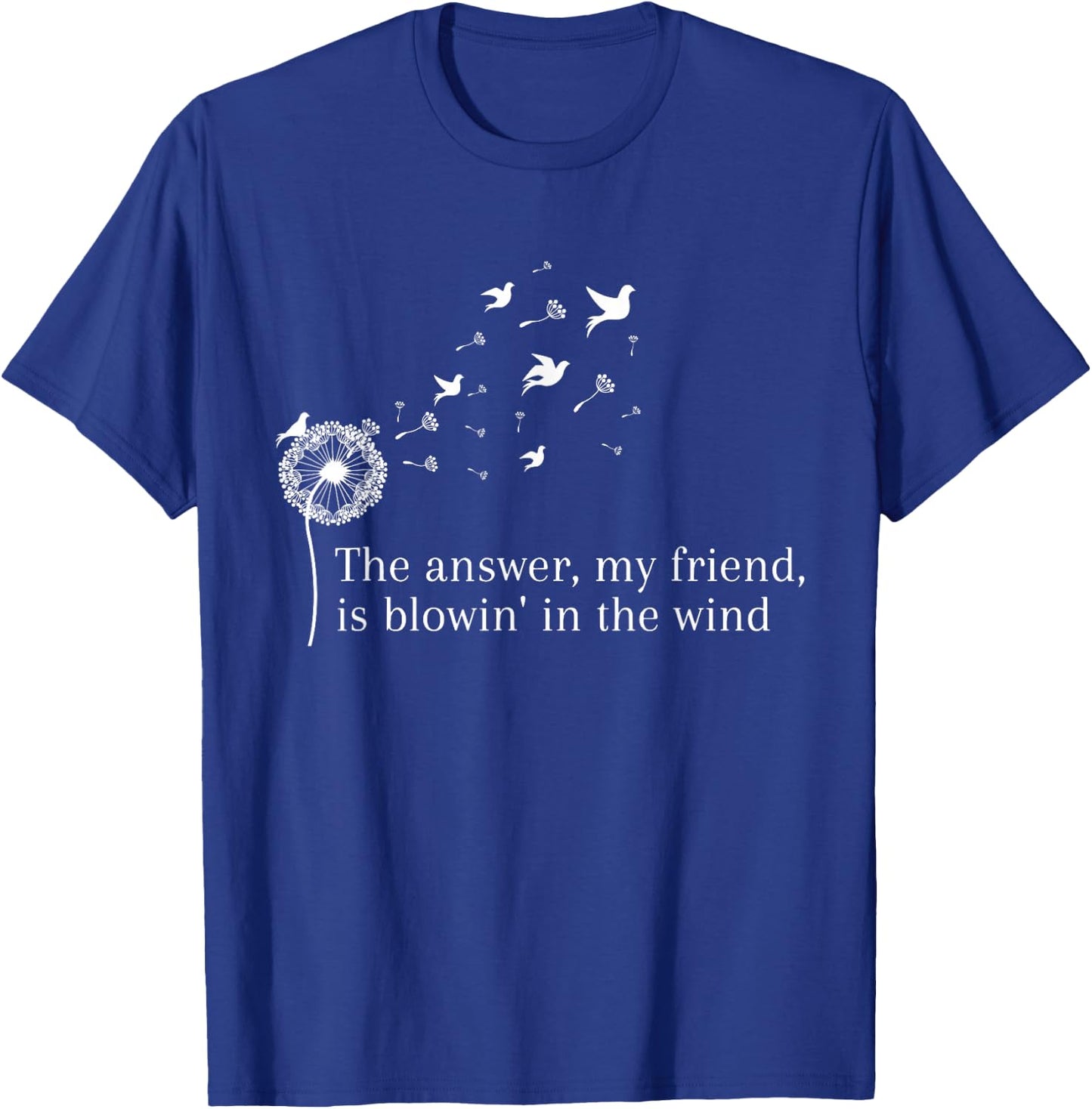 Dandelion Blowing Away In The Wind Into The Sky T-Shirt - T-Shirt | Royal