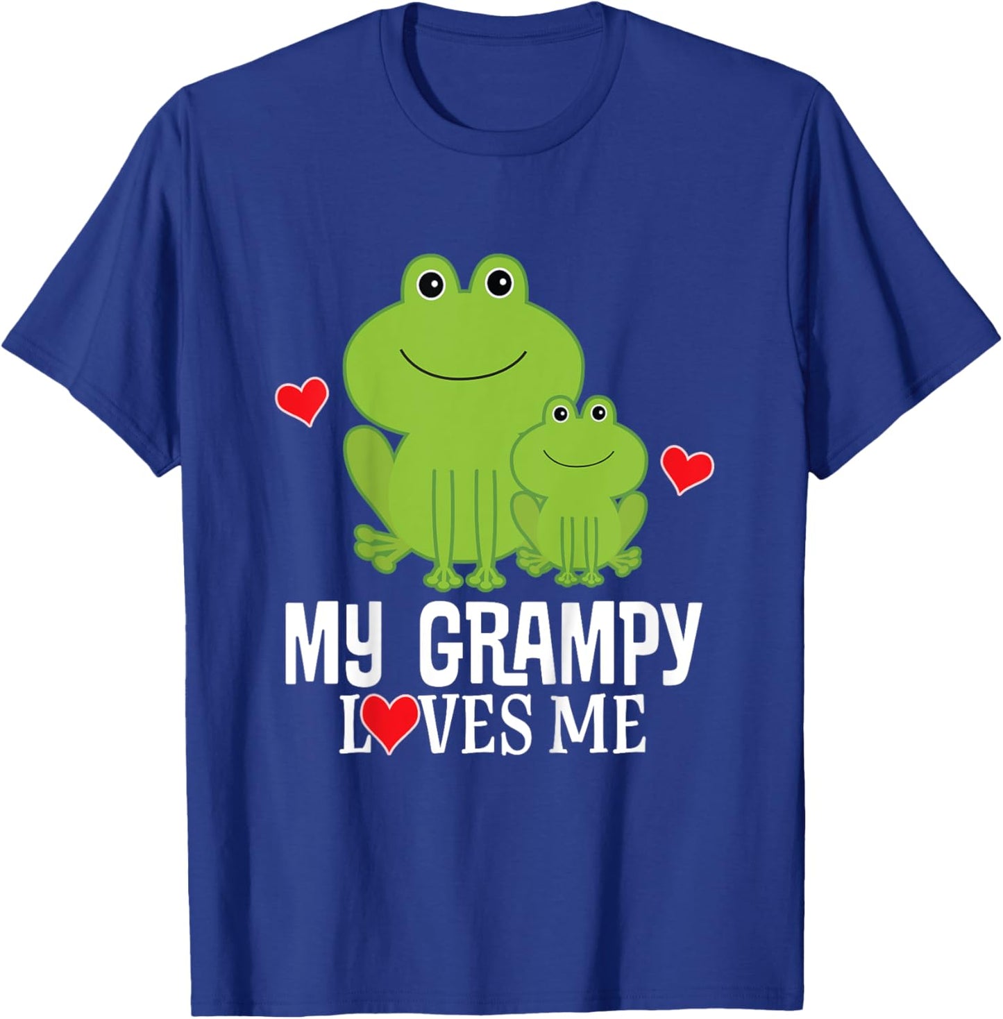 Kids My Grampy Loves Me Grandson T-Shirt - T-Shirt | Royal