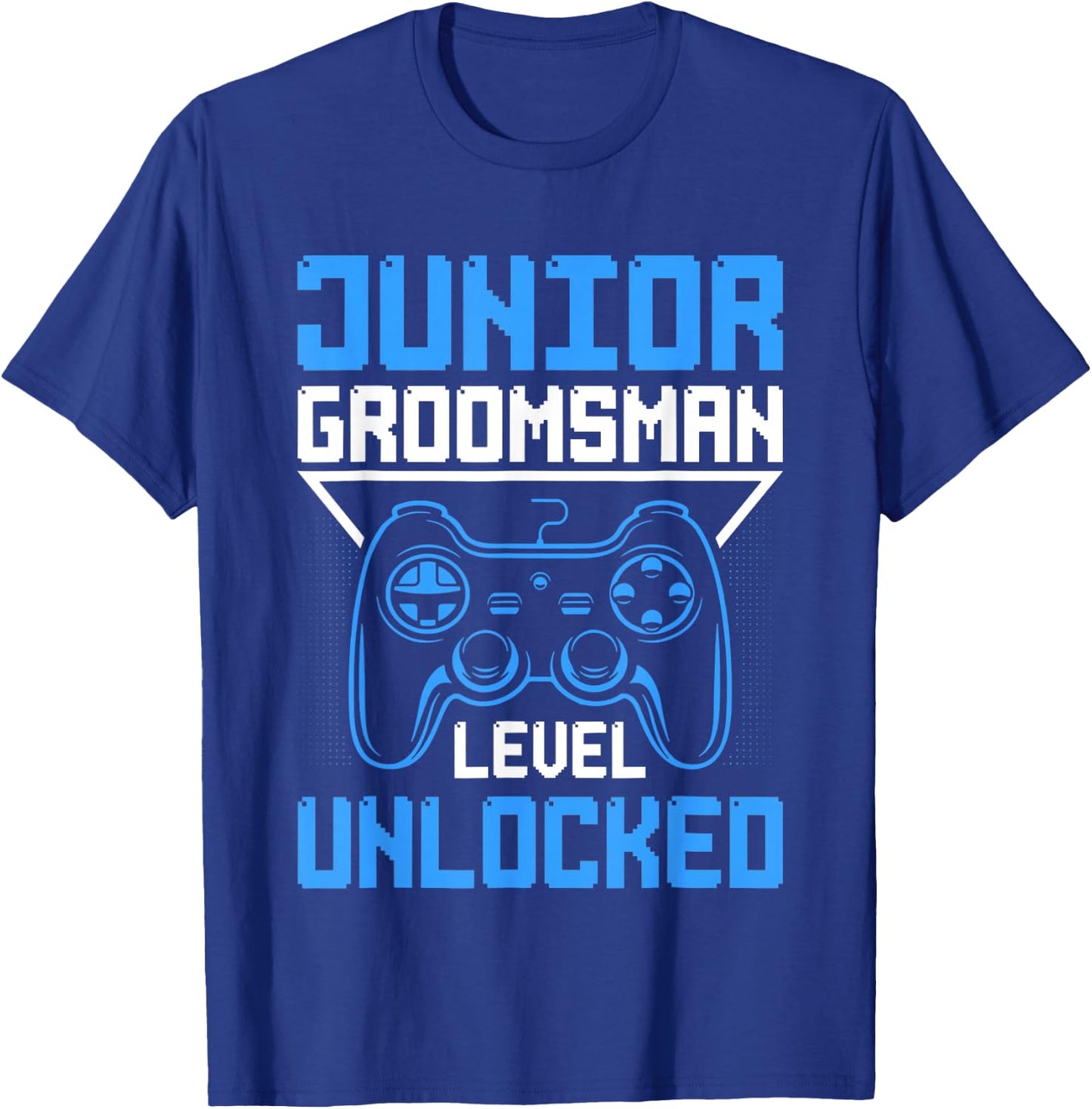 Cute Junior Groomsman Gaming Wedding Party Jr Boys Gift T-Shirt - T-Shirt | Royal