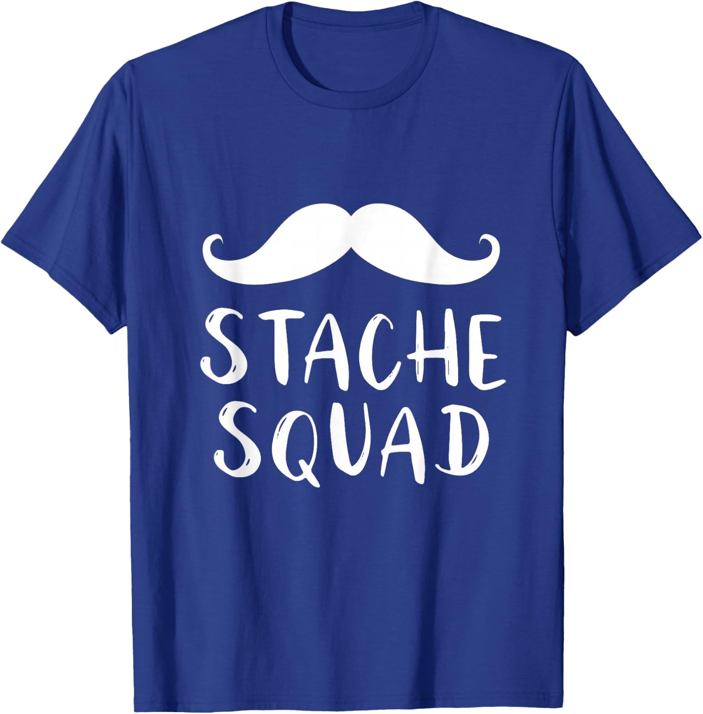 Mustache Stache Squad Group Costume T-Shirt - T-Shirt | Royal