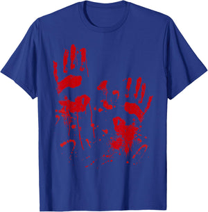 Halloween costume | bloody handprints handprint with blood T-Shirt - T-Shirt | Royal