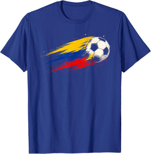 Colombia Soccer Vintage Flag Colombian Football Men Boy Kids T-Shirt - T-Shirt | Royal
