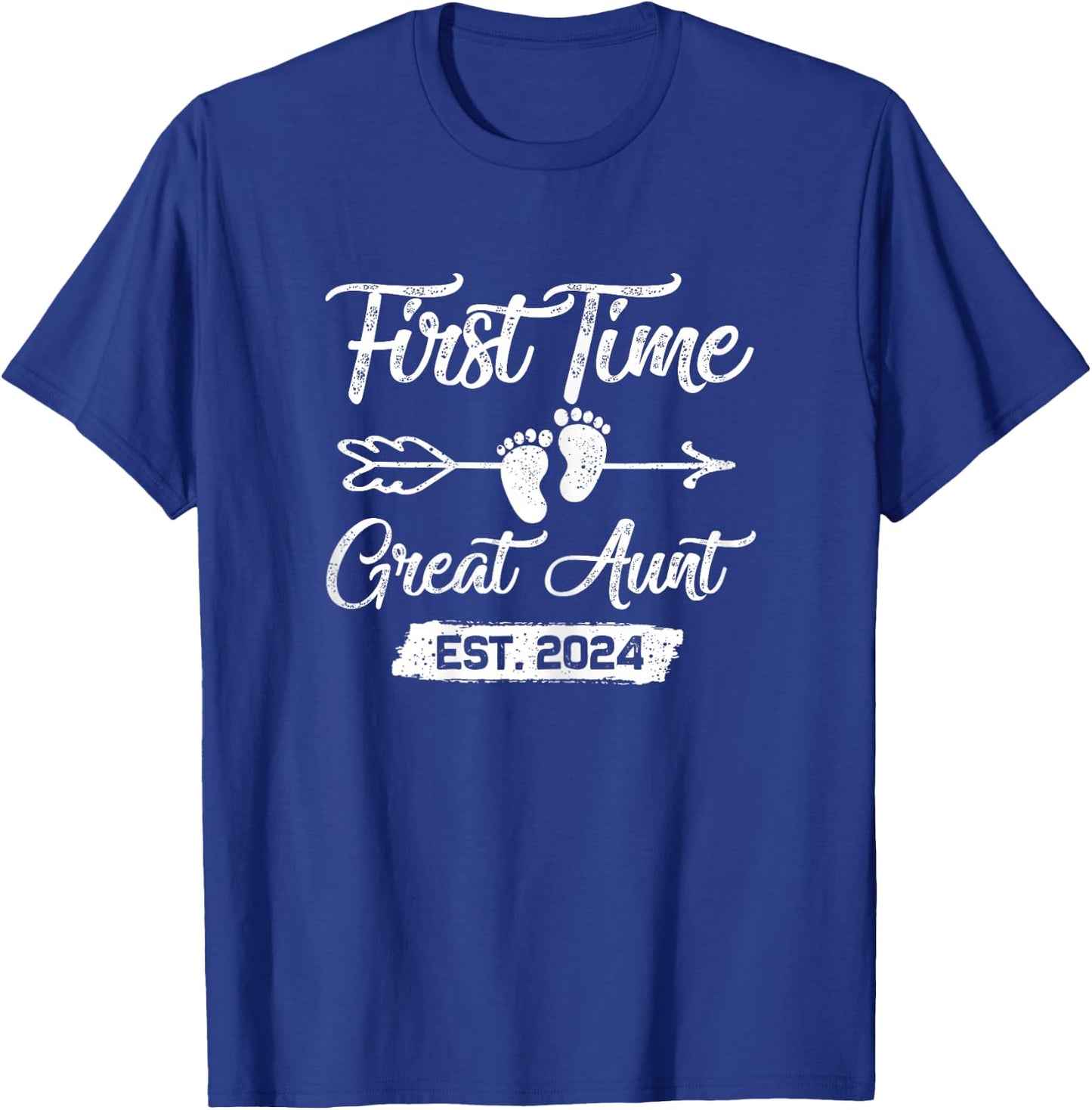 First time Great Aunt 2024 Mothers Day Great Aunt 2024 T-Shirt - T-Shirt | Royal