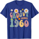 mb Groovy Since 1960 Retro Hippie Flower 62nd Birthday T-Shirt - T-Shirt | Royal
