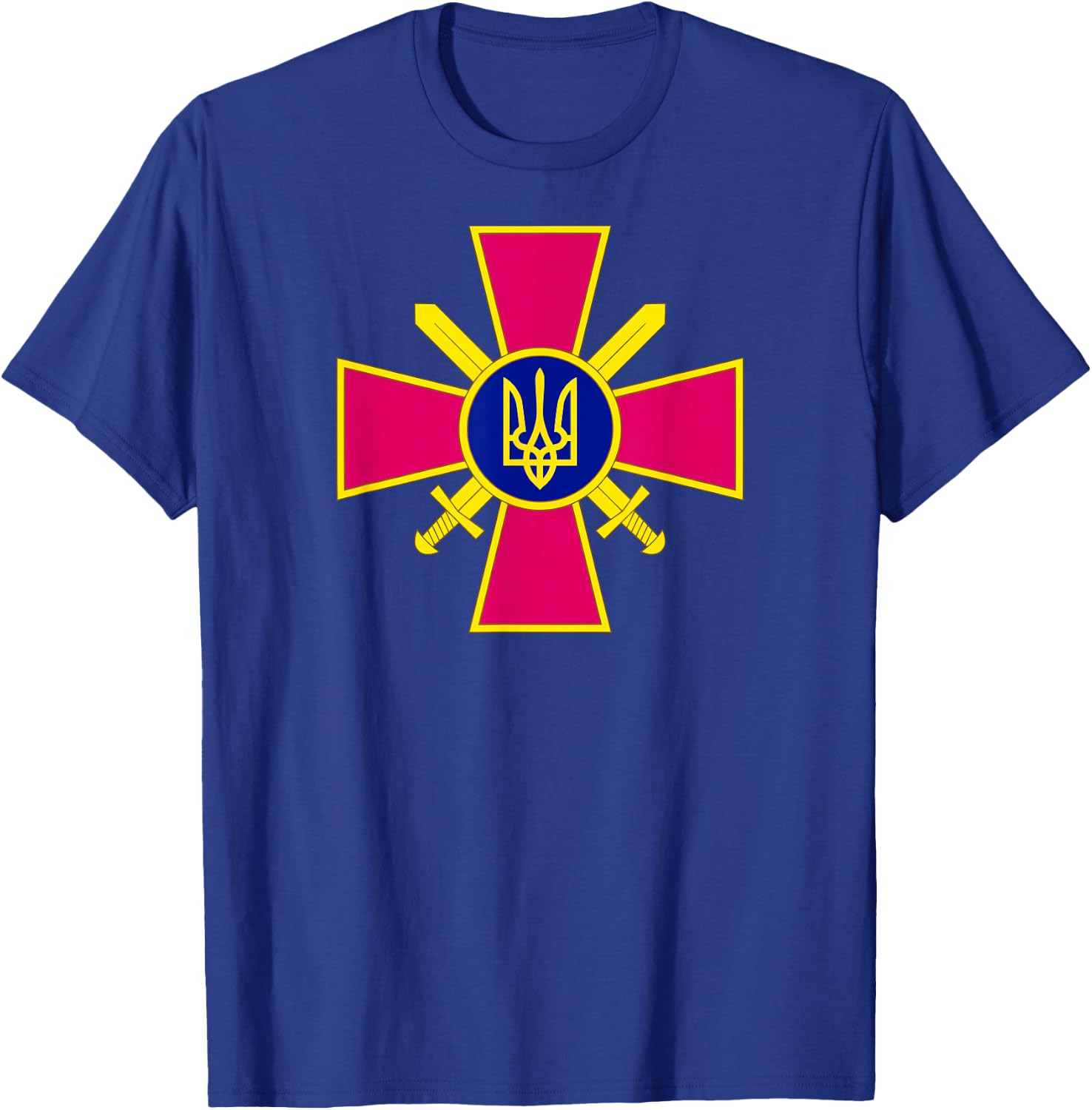 Ukraine Army - Ground Forces Emblem T-Shirt - T-Shirt | Royal