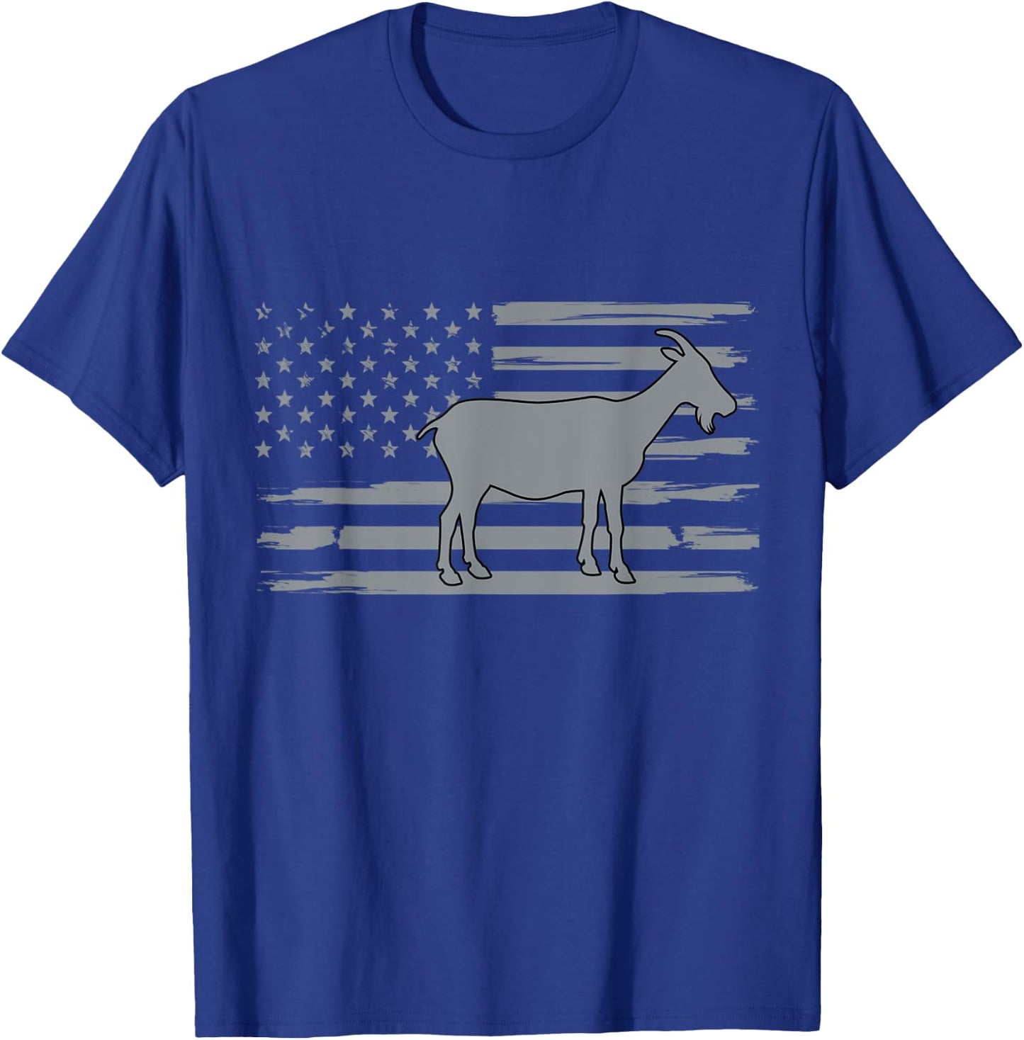 Goat USA American Flag Funny Goat Lover Owner Men Women Kids T-Shirt - T-Shirt | Royal
