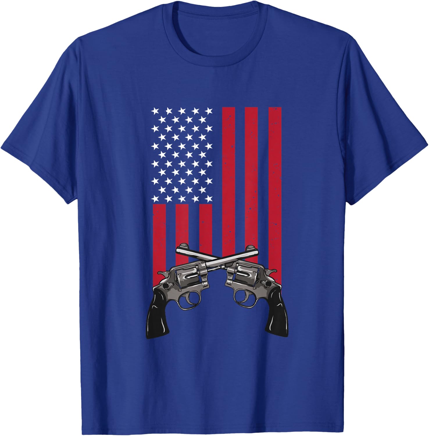 America Cowboy Revolver T-Shirt - T-Shirt | Royal