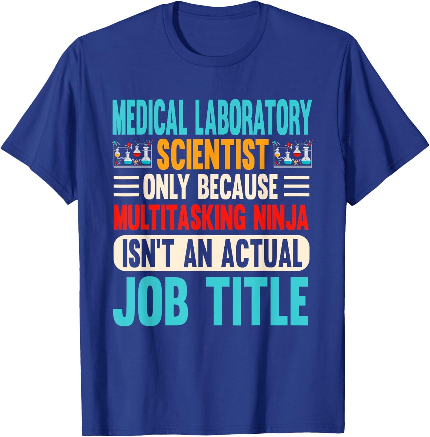 Medical Laboratory Scientist Clinical Tech MLS Retro Vintage T-Shirt - T-Shirt | Royal