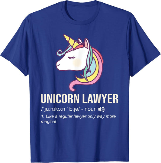 Unicorn Lawyer Like A Regular Lawyer Funny Shirt T-Shirt - T-Shirt | Royal