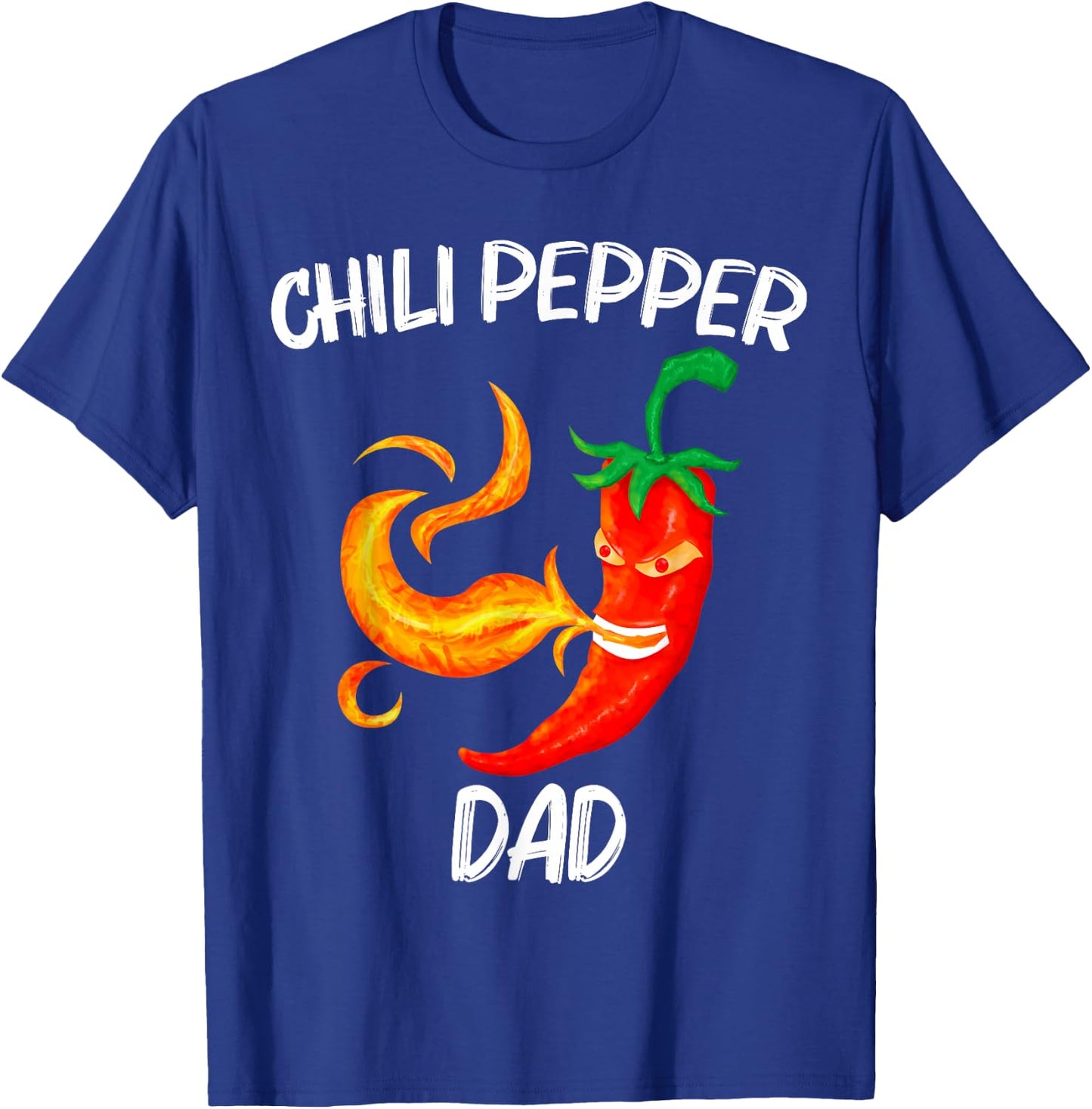 Funny Chili Pepper For Dad Father Red Spicy Flaming Jalapeno T-Shirt - T-Shirt | Royal