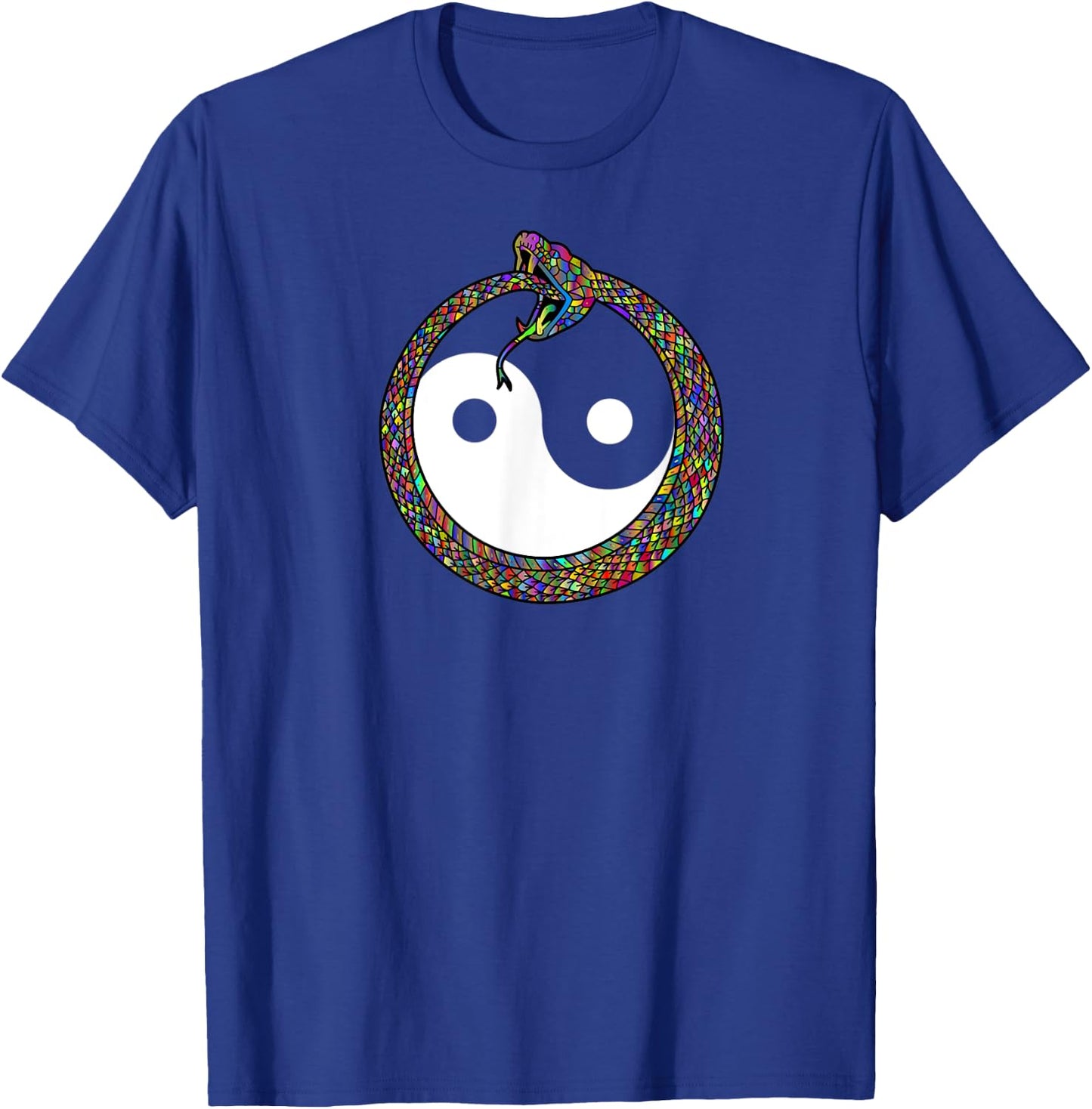 Ouroboros Yin Yang Rainbow Snake Feng Shui Ying Yang Taoism T-Shirt - T-Shirt | Royal
