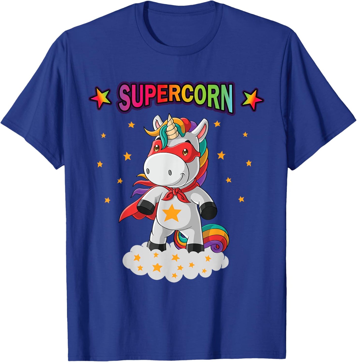 Unicorn Superhero Supercorn Hero Boys Girls Gift T-Shirt - T-Shirt | Royal