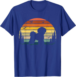 Shichon Vintage Retro Mom Dad Dog T-Shirt - T-Shirt | Royal