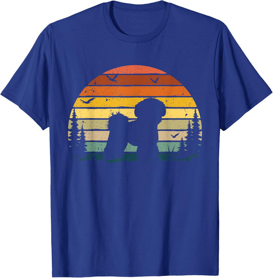 Shichon Vintage Retro Mom Dad Dog T-Shirt - T-Shirt | Royal