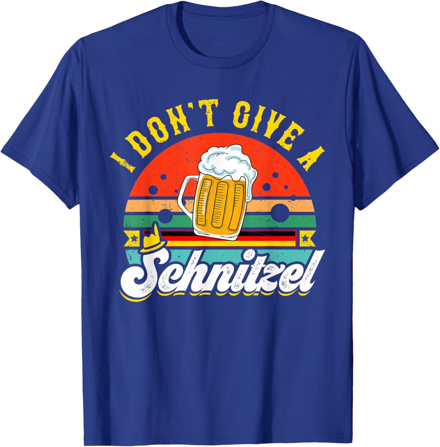 I Don't Give A Schnitzel Funny Lederhosen Gift Oktoberfest T-Shirt - T-Shirt | Royal