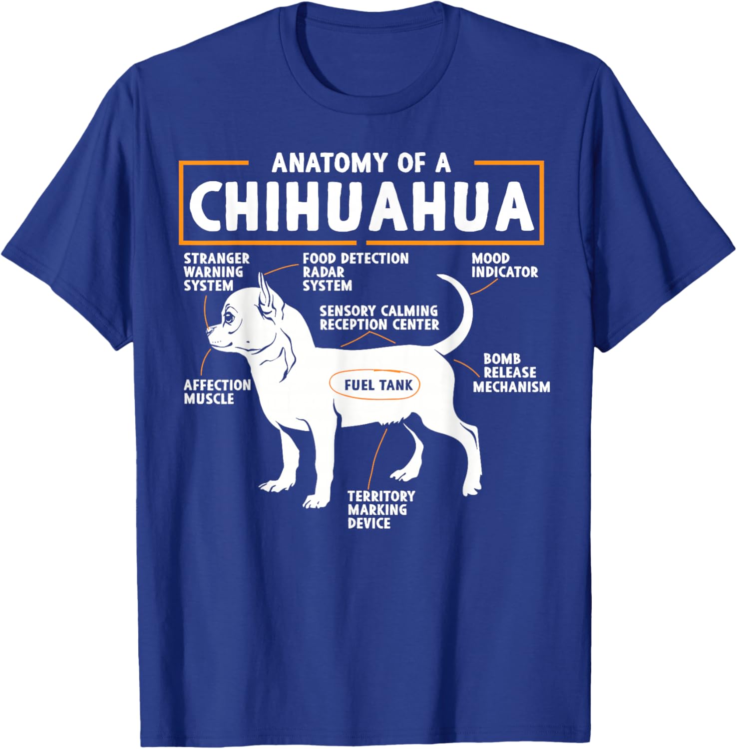 Anatomy of a Chihuahua - Chihuahua Dog T-Shirt - T-Shirt | Royal