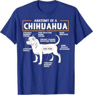 Anatomy of a Chihuahua - Chihuahua Dog T-Shirt - T-Shirt | Royal