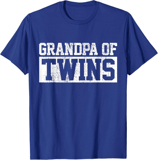 Twins Grandpa Grandfather T-Shirt - T-Shirt | Royal