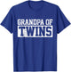 Twins Grandpa Grandfather T-Shirt - T-Shirt | Royal