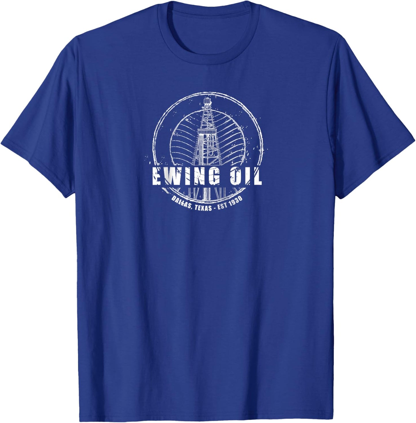 DALLAS | Ewing Oil Company Classic 80's TV Raglan Baseball T-Shirt - T-Shirt | Royal