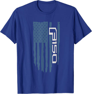 Wandering Wheels F150 American Flag T-Shirt - T-Shirt | Royal