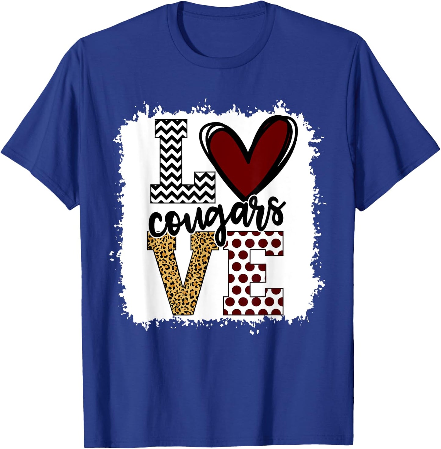 Cougars Mascot Love - School Spirit Fantastic Gifts T-Shirt - T-Shirt | Royal