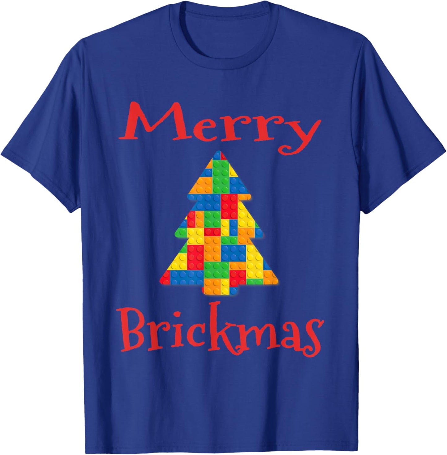 Christmas Tree Toy Block Set Style Funny Xmas Holiday Pun T-Shirt - T-Shirt | Royal
