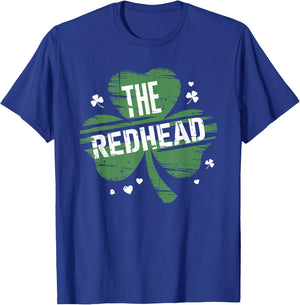 The Redhead Funny Clovers Stamp Cute The Redhead T-Shirt - T-Shirt | Royal