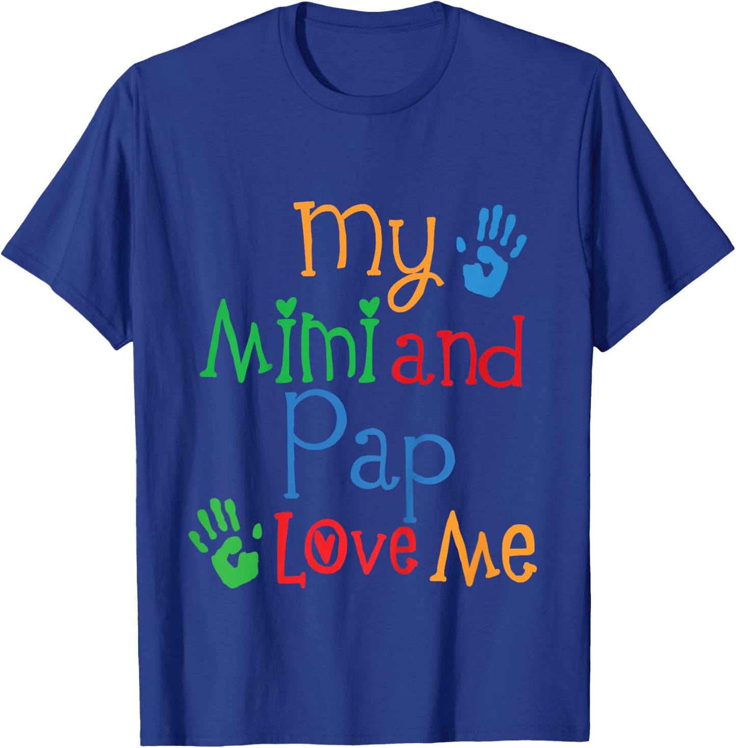 Kids Mimi And Pap Love Me Grandkids T-Shirt - T-Shirt | Royal
