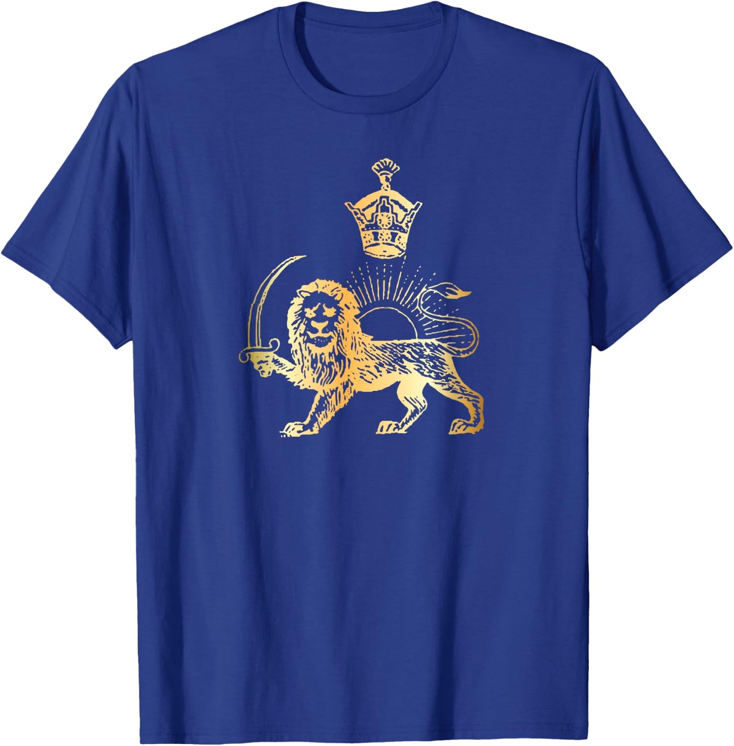 Persian Flag Iranian Lion Sun and Crown Iran Persia T-Shirt - T-Shirt | Royal